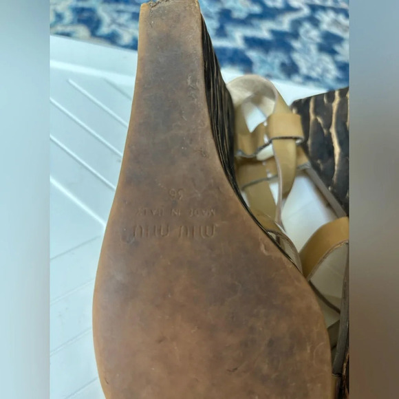 Miu Miu Wedge Sandals - Picture 3 of 10